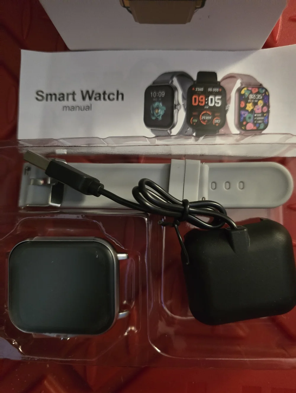 NIB - Smart Watch - Grey Silicone Band